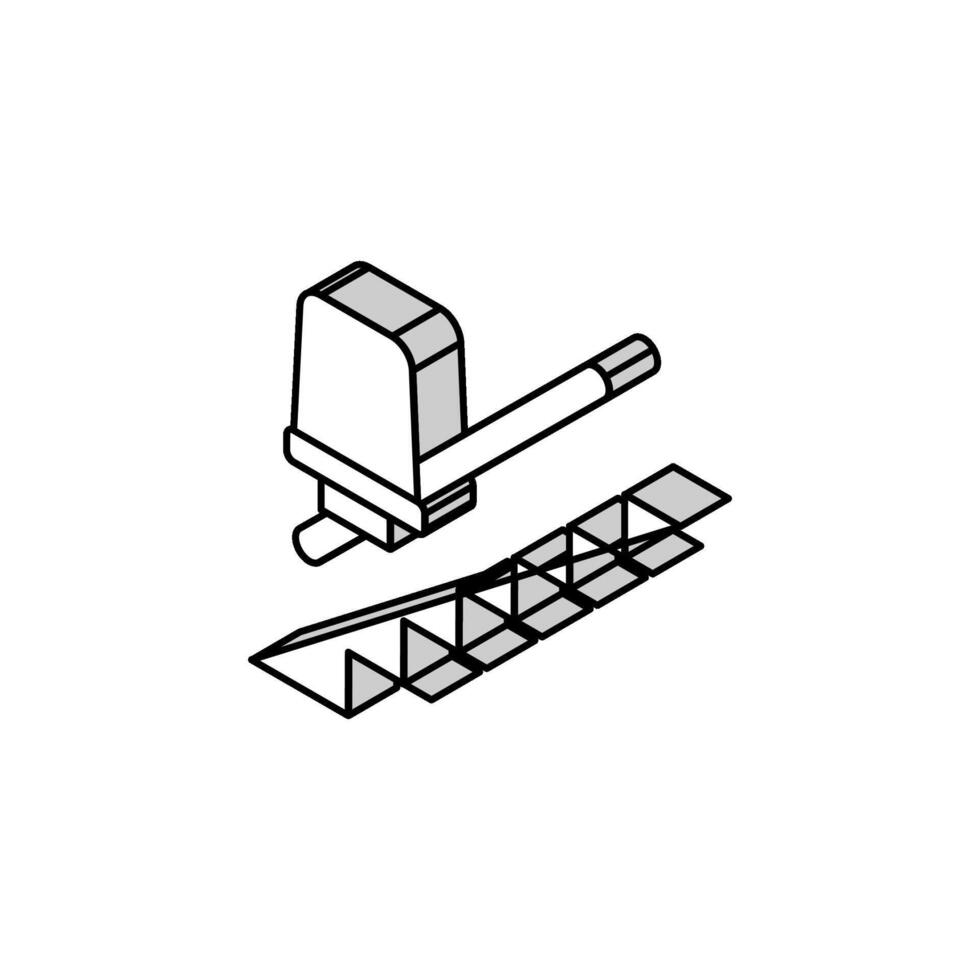 chair elevator isometric icon vector illustration