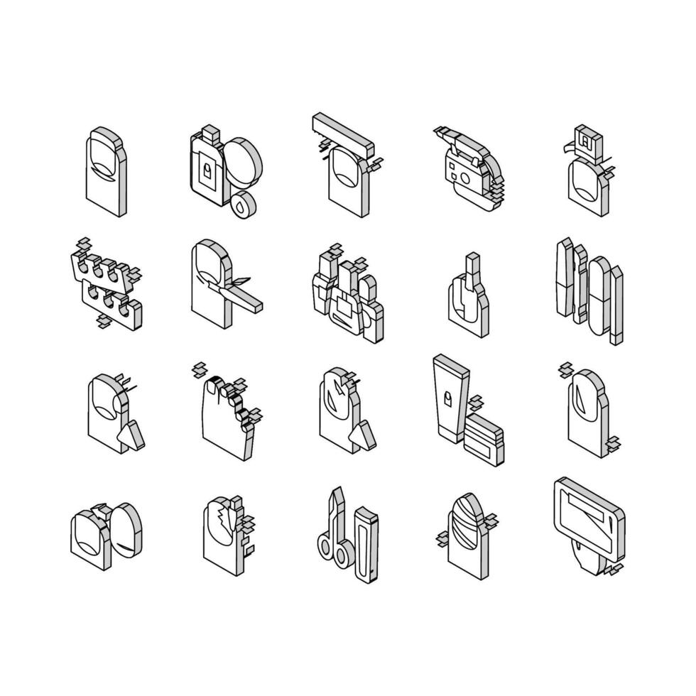 Manicure And Pedicure Collection isometric icons set vector