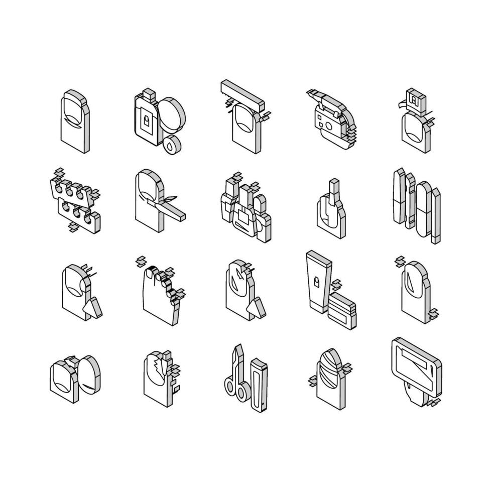 Manicure And Pedicure Collection isometric icons set vector