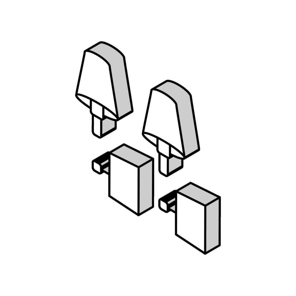 wall lamp ceiling isometric icon vector illustration