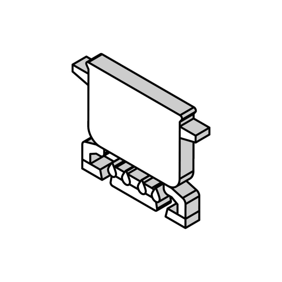 fire pot cooking isometric icon vector illustration