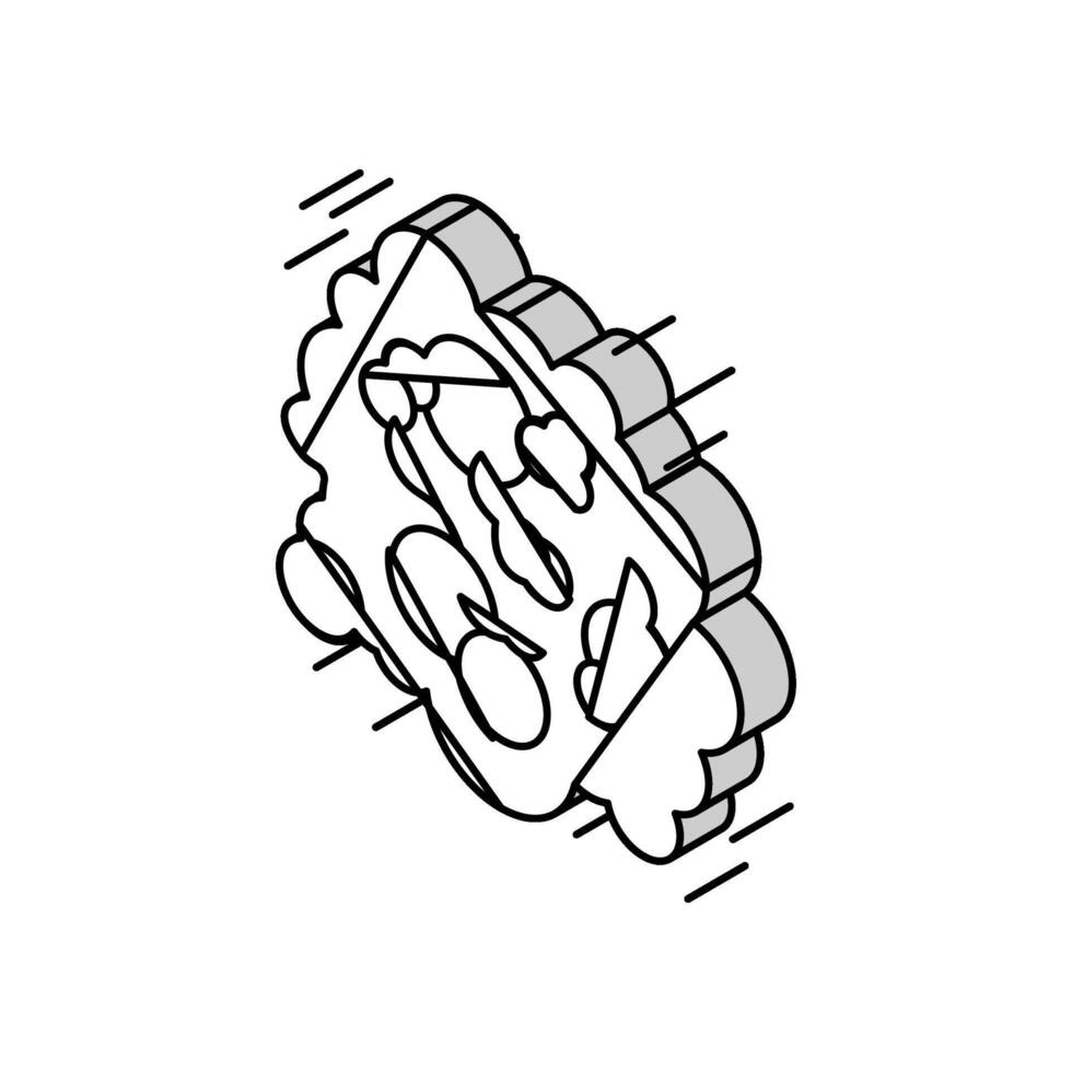 dust particle isometric icon vector illustration