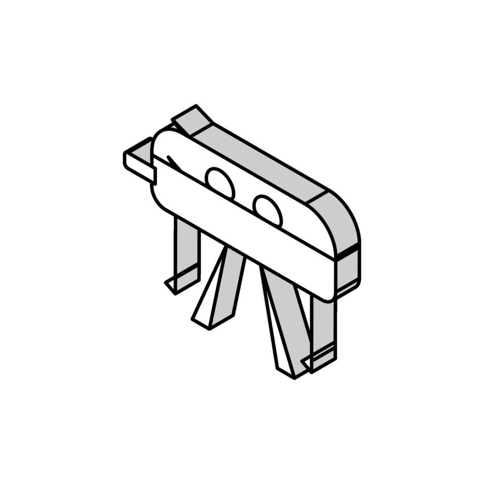 pencil case school character isometric icon vector illustration
