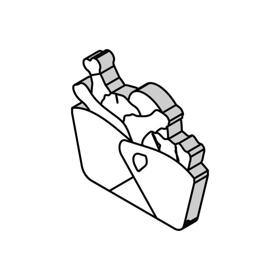 box chicken fried isometric icon vector illustration