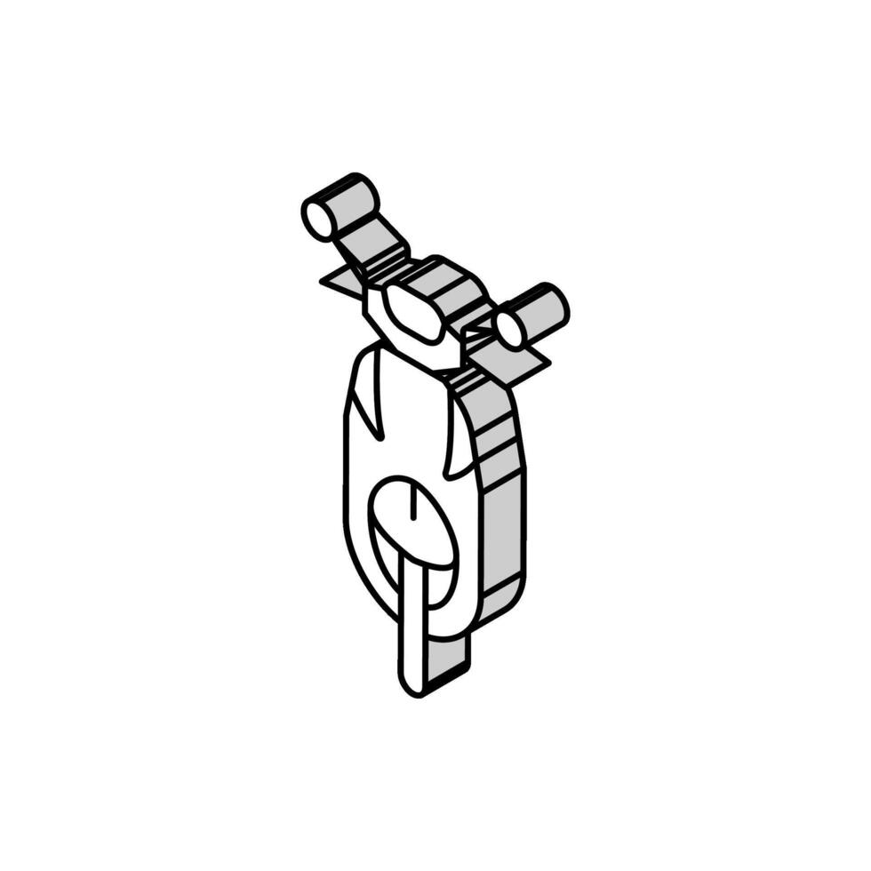 scooter transport vehicle isometric icon vector illustration