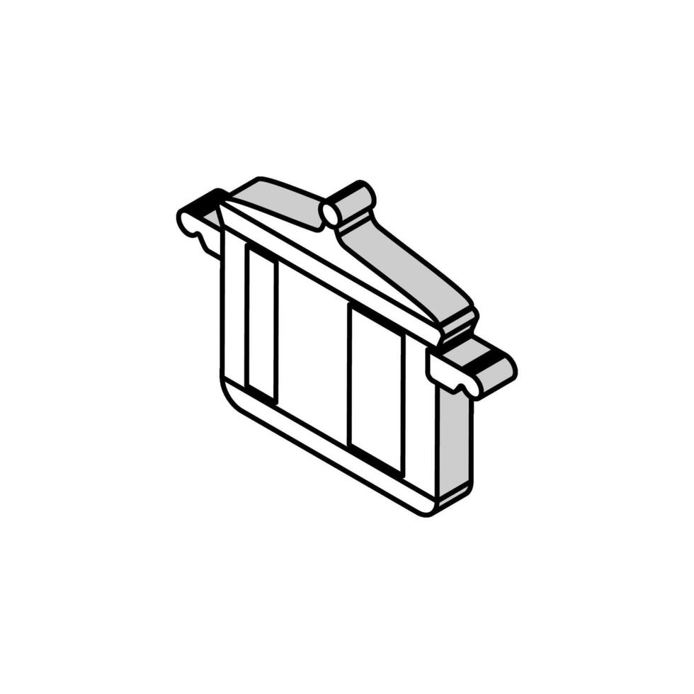 steel pot cooking isometric icon vector illustration