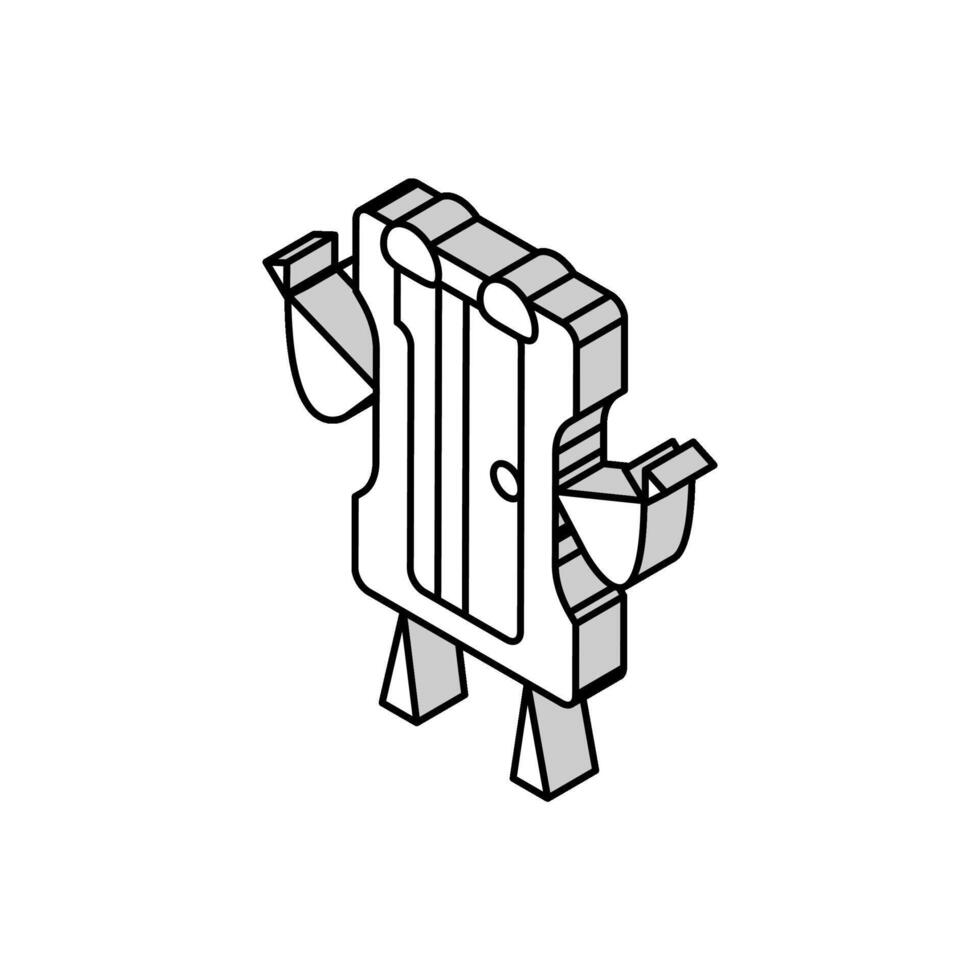 sharpener school character isometric icon vector illustration