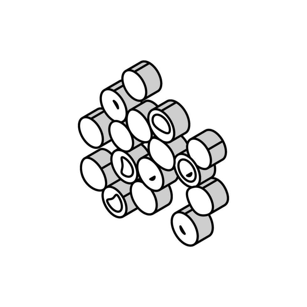 peas seed grain isometric icon vector illustration
