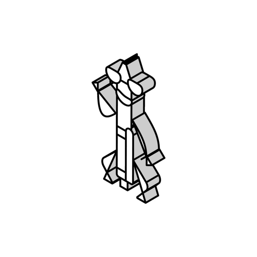 pen school character isometric icon vector illustration