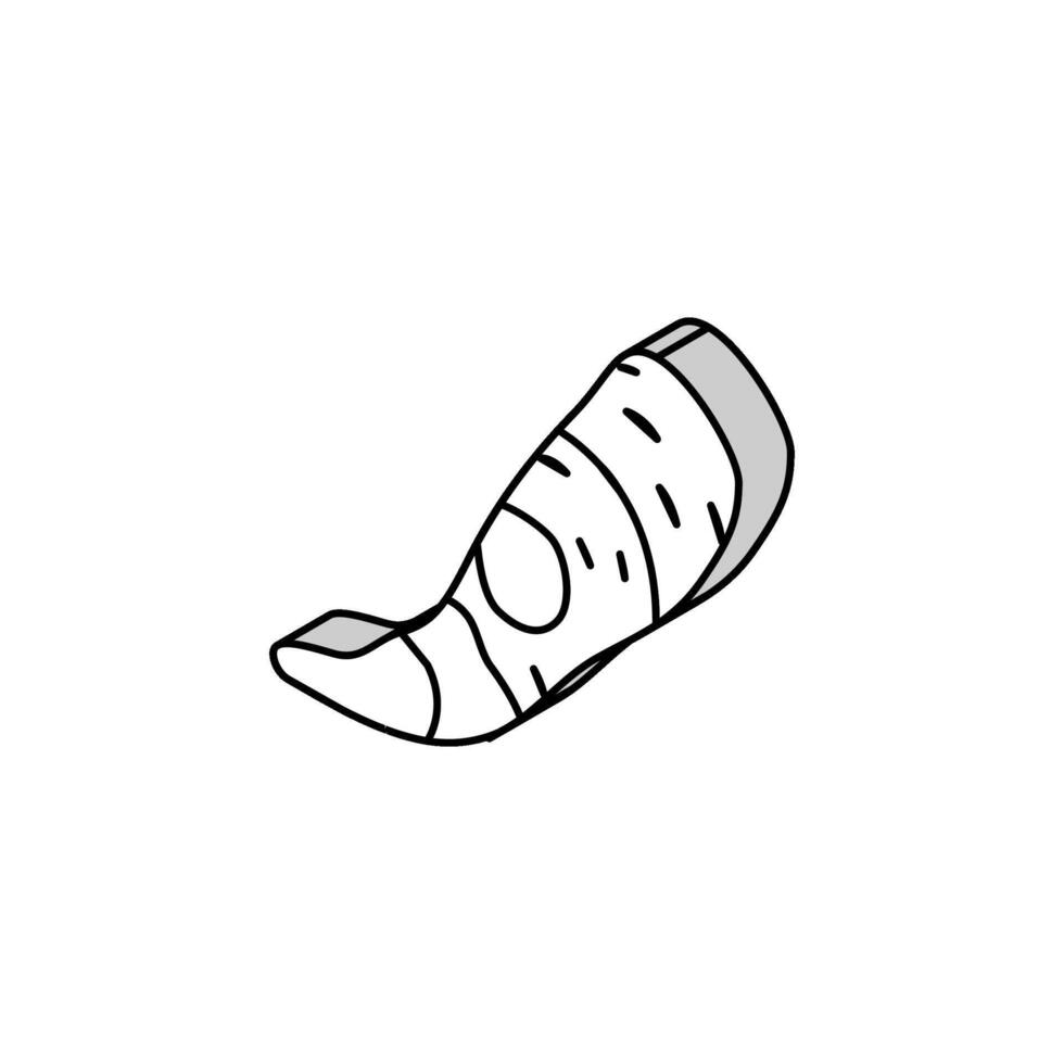 carrot rotten food isometric icon vector illustration