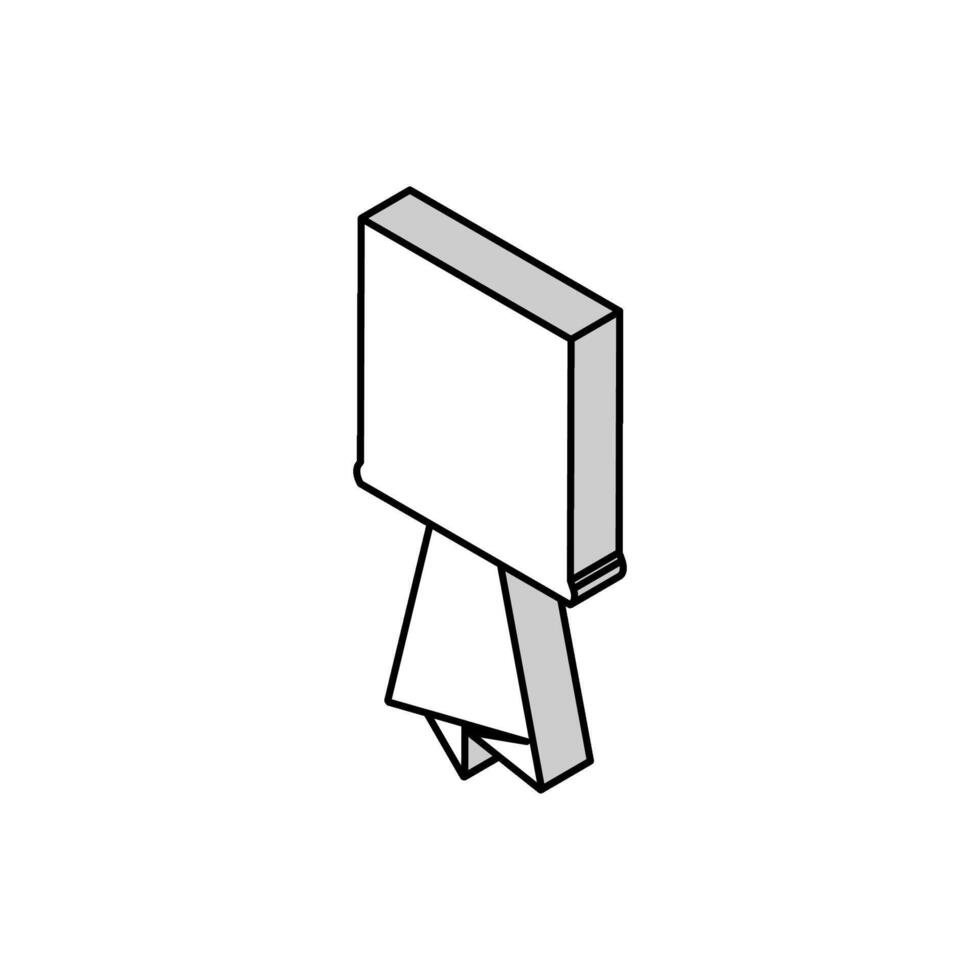 white table lamp isometric icon vector illustration