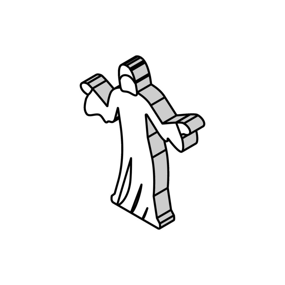 phantom ghost isometric icon vector illustration