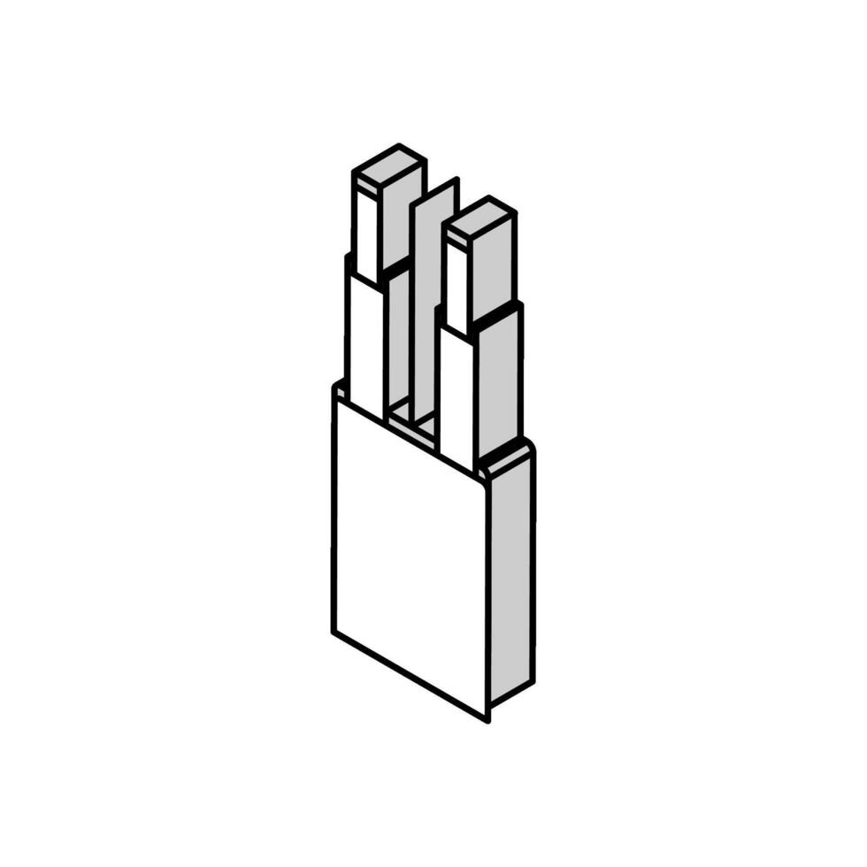 uf subterráneo alimentador cable isométrica icono vector ilustración