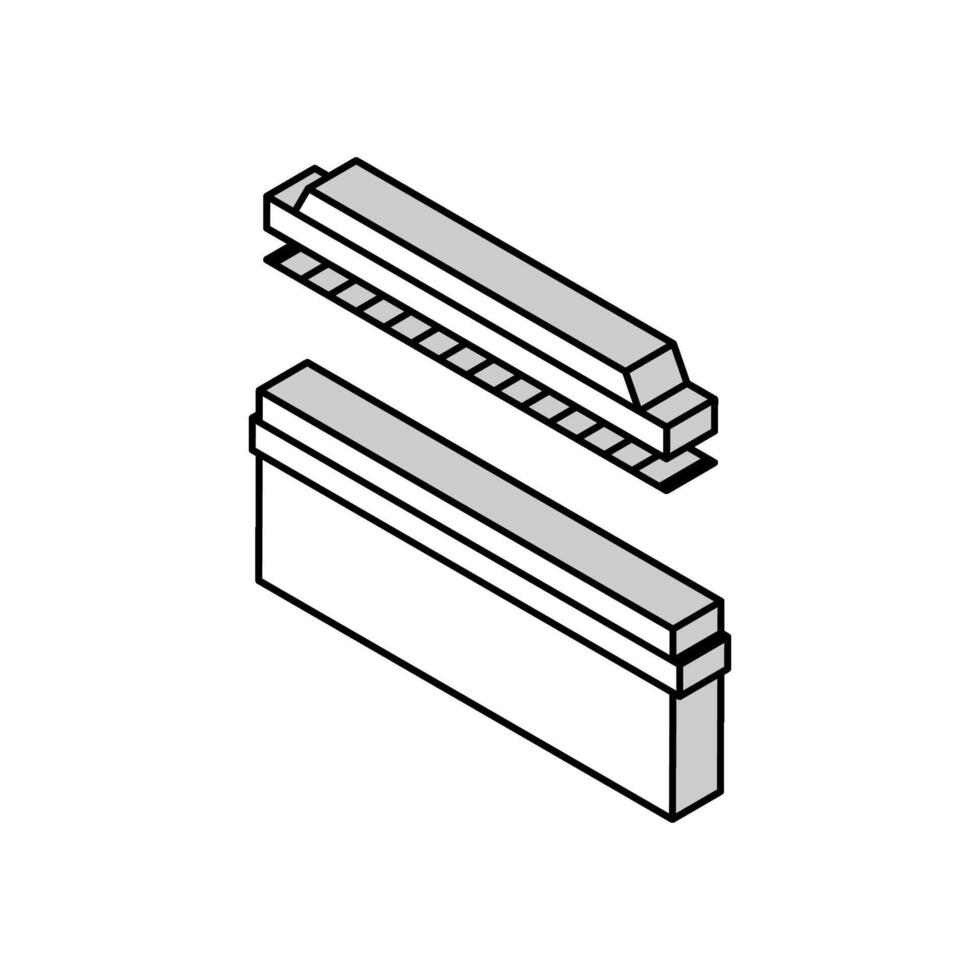 copper cathodes produces isometric icon vector illustration