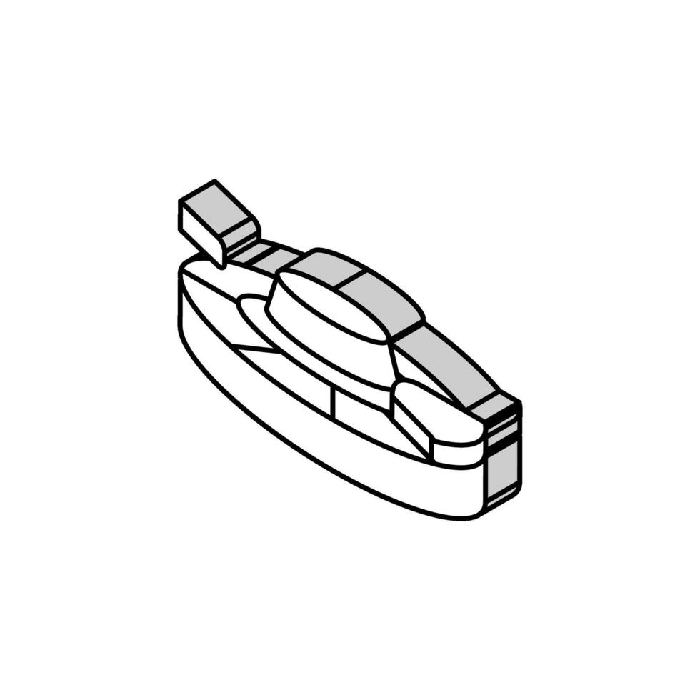 cobre horno de fundición emitir ánodos isométrica icono vector ilustración