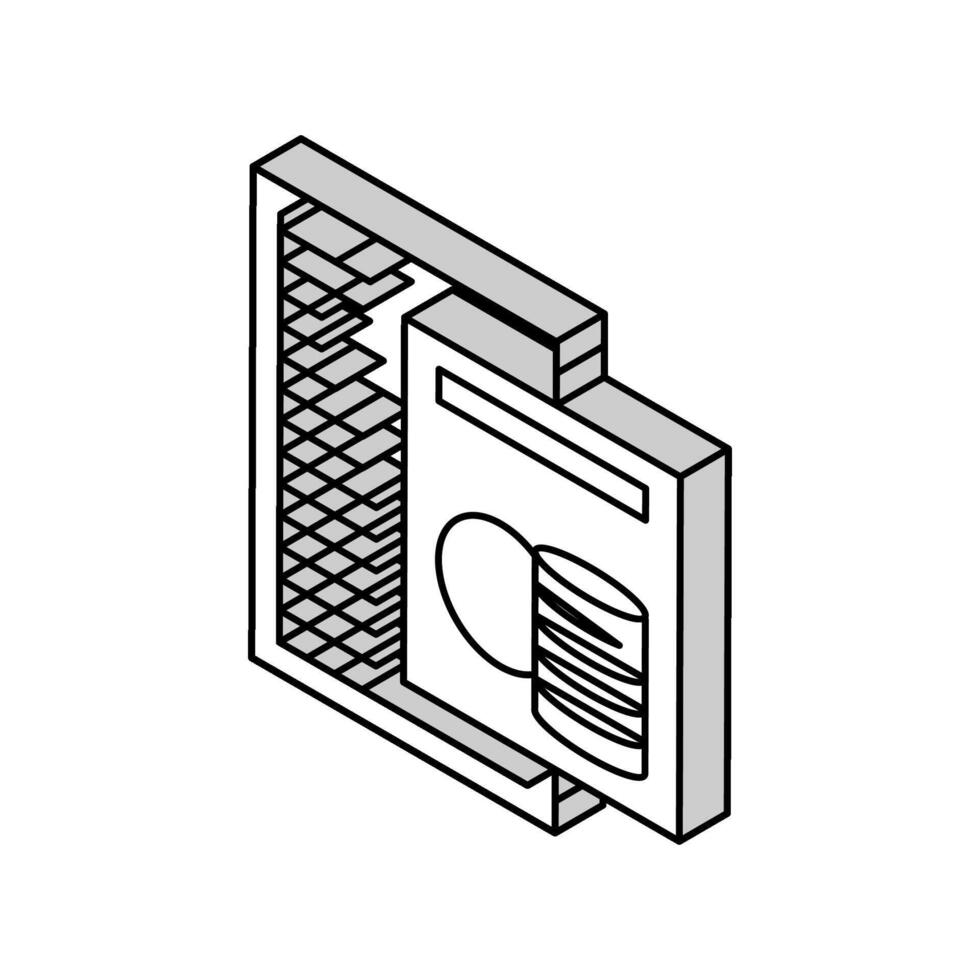sterile gauze pads first aid isometric icon vector illustration
