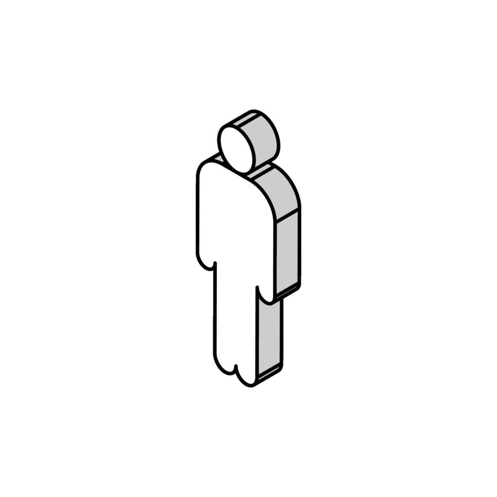 stand man people isometric icon vector illustration