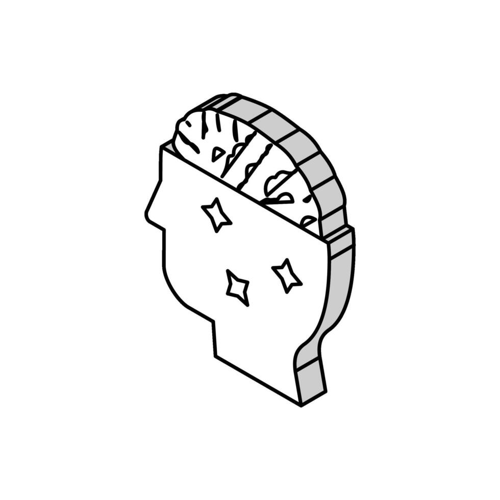 keep open mind isometric icon vector illustration