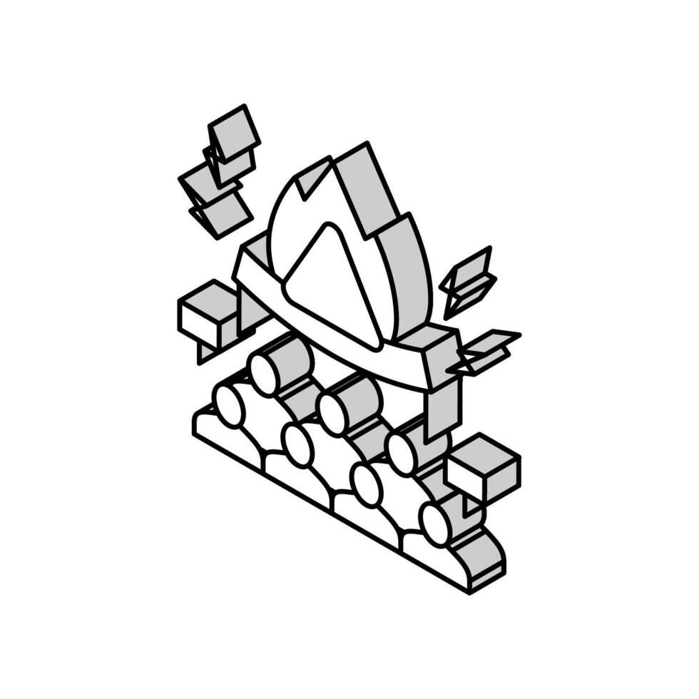 confrontational crisis isometric icon vector illustration