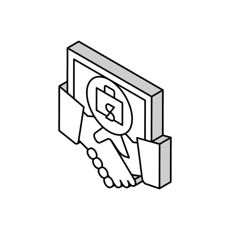 finding partners crisis isometric icon vector illustration