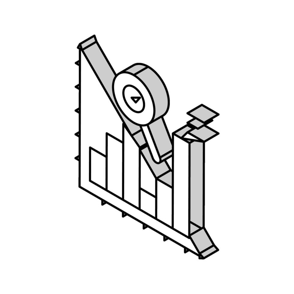 review progress isometric icon vector illustration
