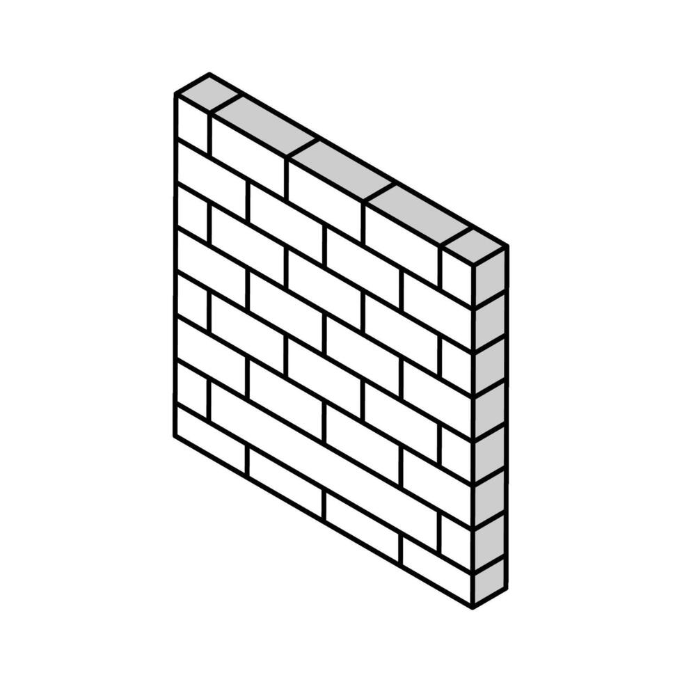 walls building structure isometric icon vector illustration