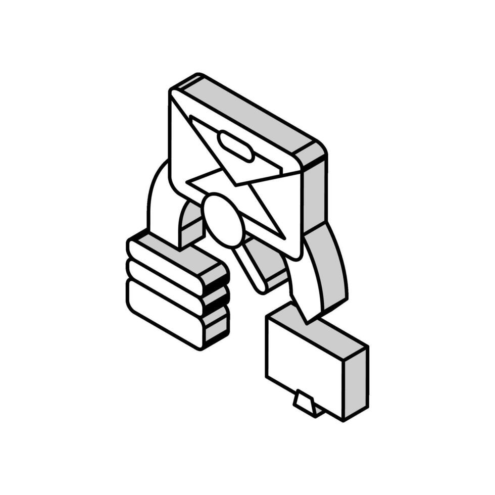 entregabilidad pruebas márketing isométrica icono vector ilustración