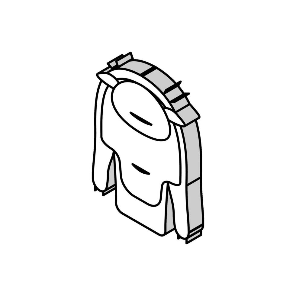 beast monster alien isometric icon vector illustration