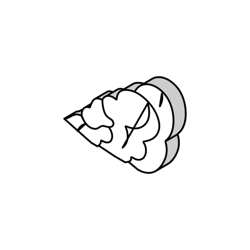 gas smell isometric icon vector illustration