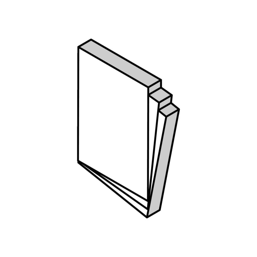 paper sheet document isometric icon vector illustration