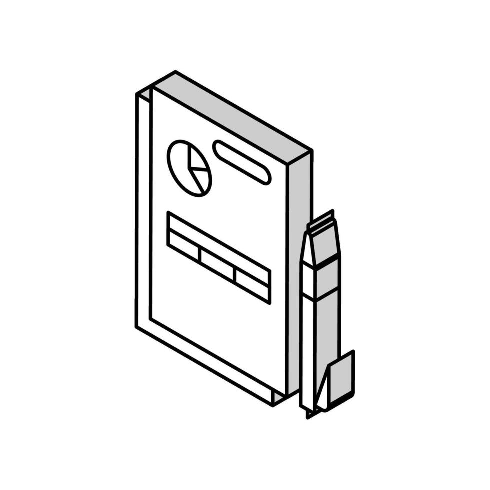 report paper document isometric icon vector illustration