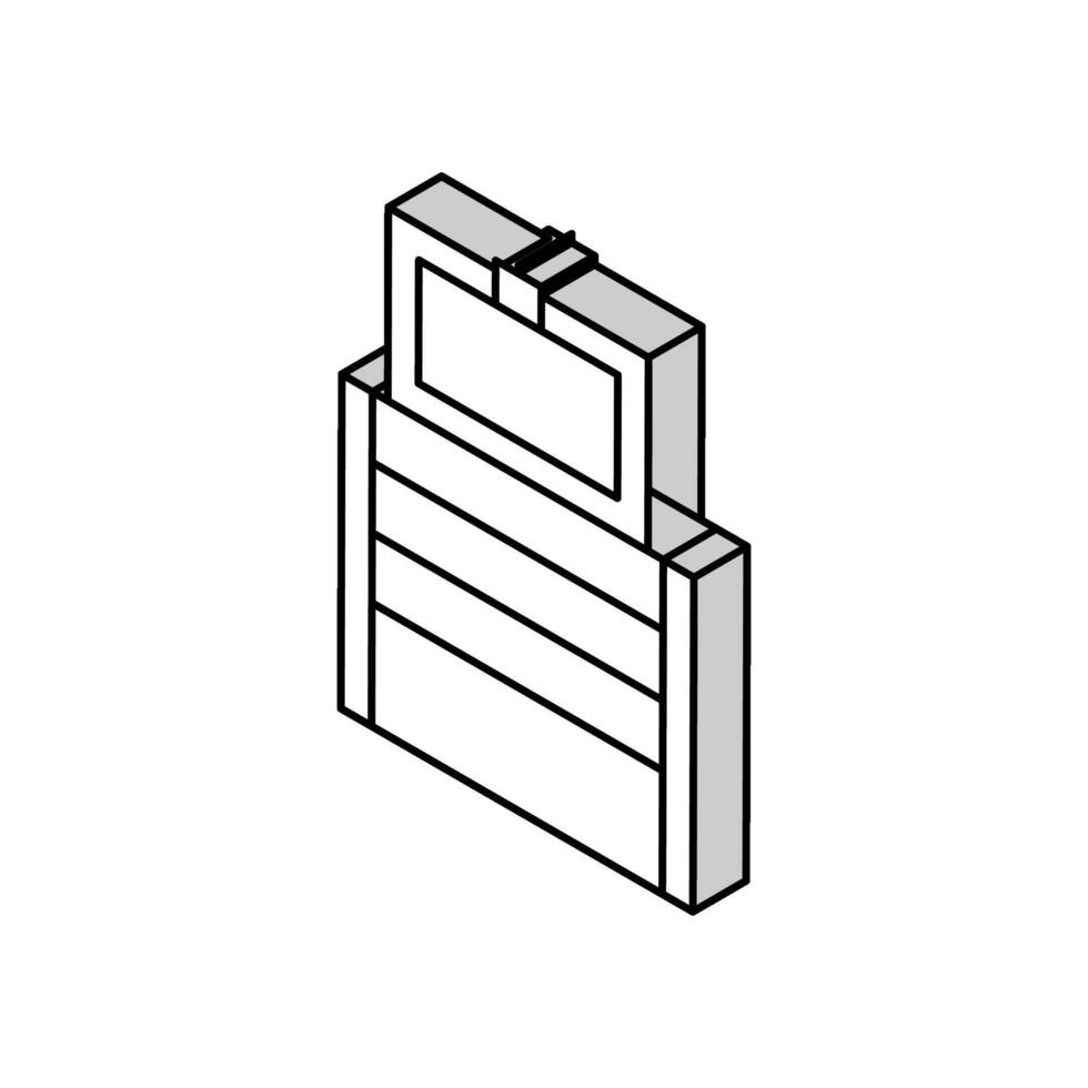 joyería organizador caja hogar interior isométrica icono vector ilustración
