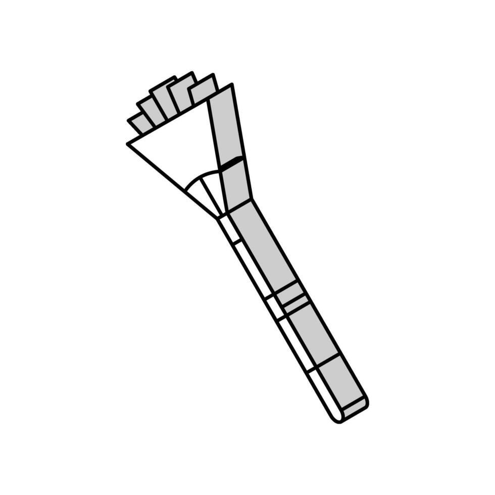 rastrillo jardín herramienta isométrica icono vector ilustración