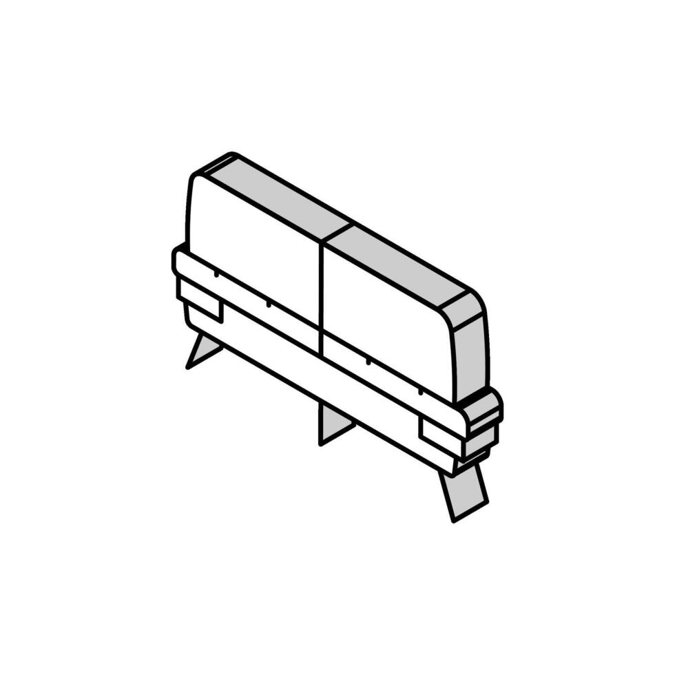 sofá vivo habitación isométrica icono vector ilustración