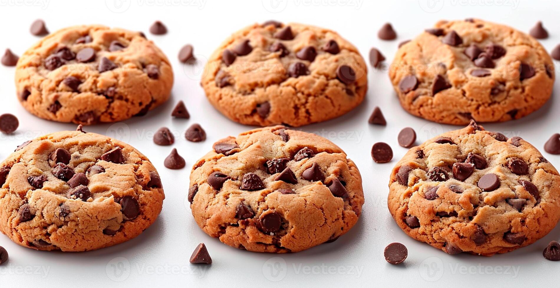 AI generated Classic American chocolate chip cookies - AI generated image photo