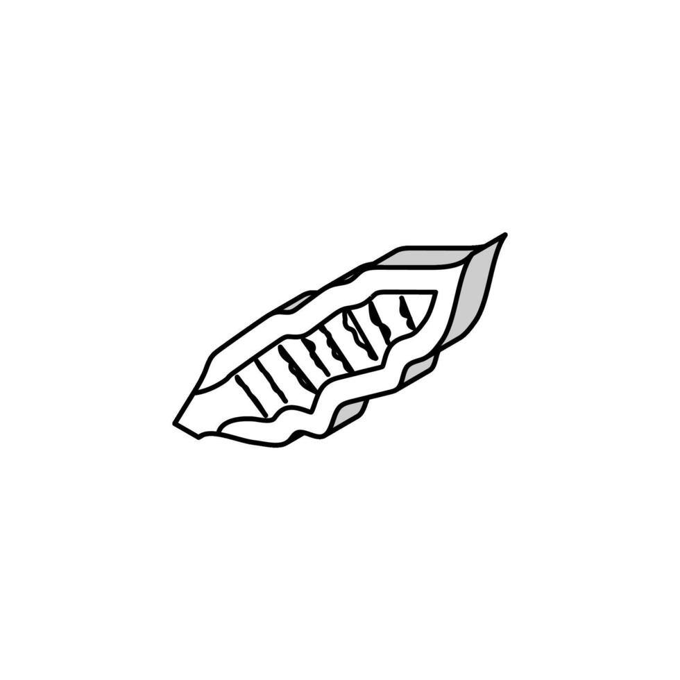 sansevieria tropical leaf isometric icon vector illustration