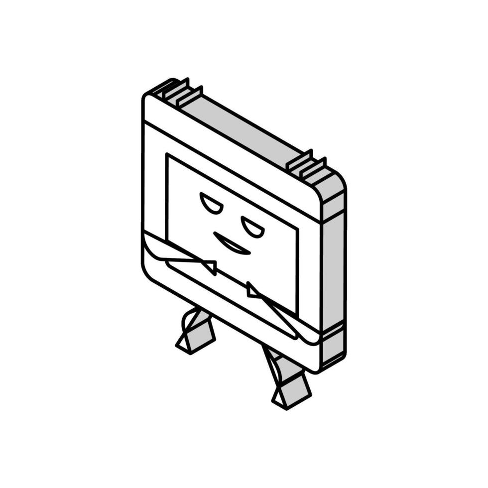calendar school character isometric icon vector illustration