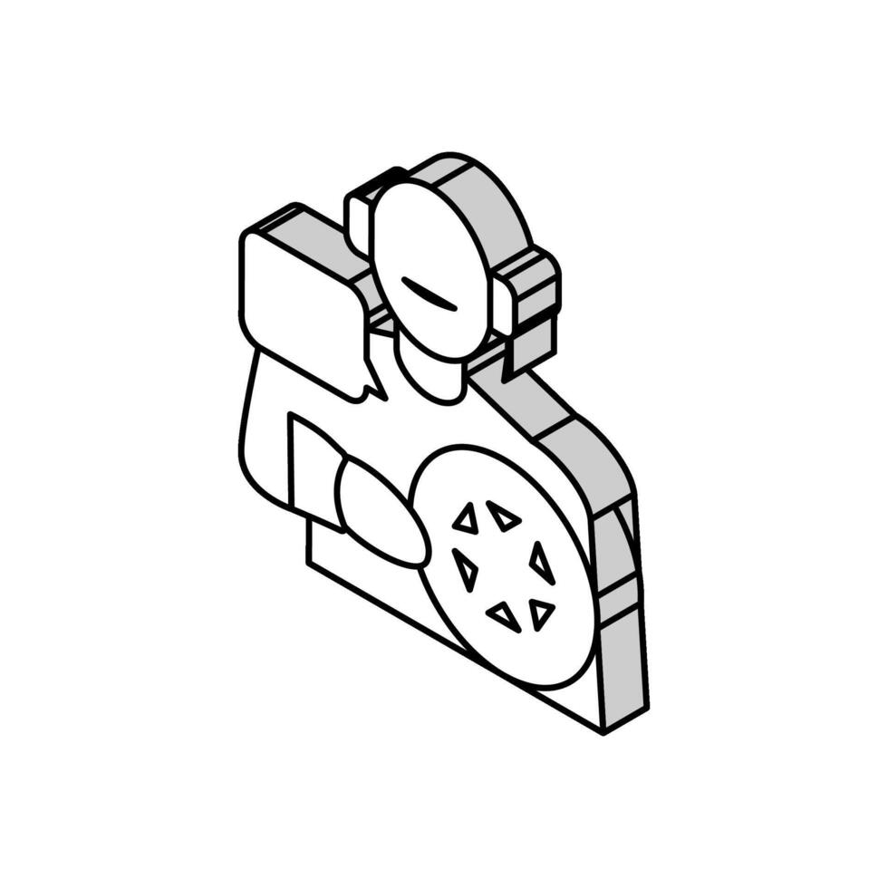 cold calling lead isometric icon vector illustration