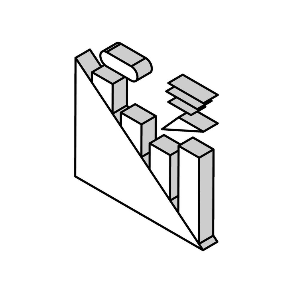 infographic work process isometric icon vector illustration