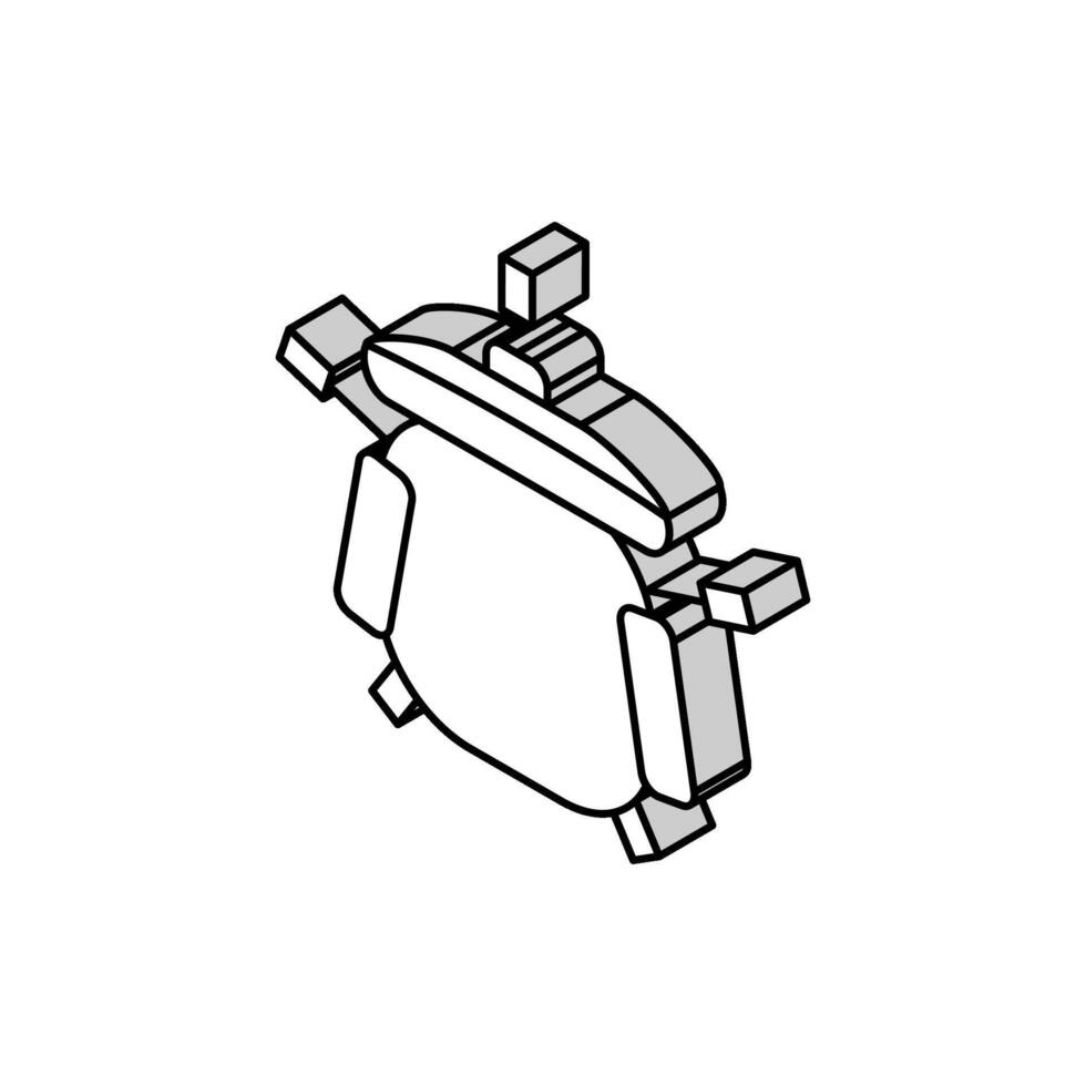 computer chair top view isometric icon vector illustration