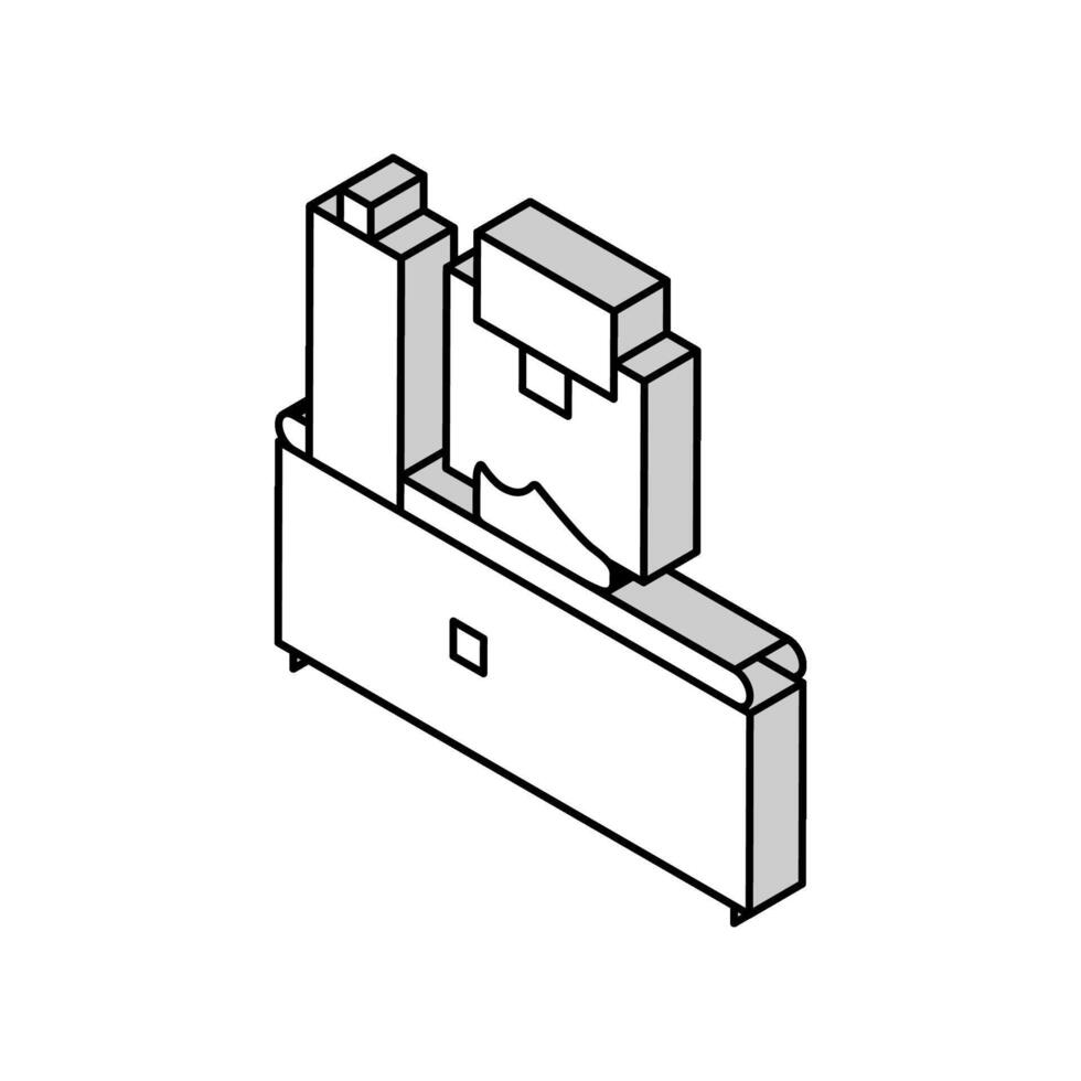 shoes making equipment isometric icon vector illustration