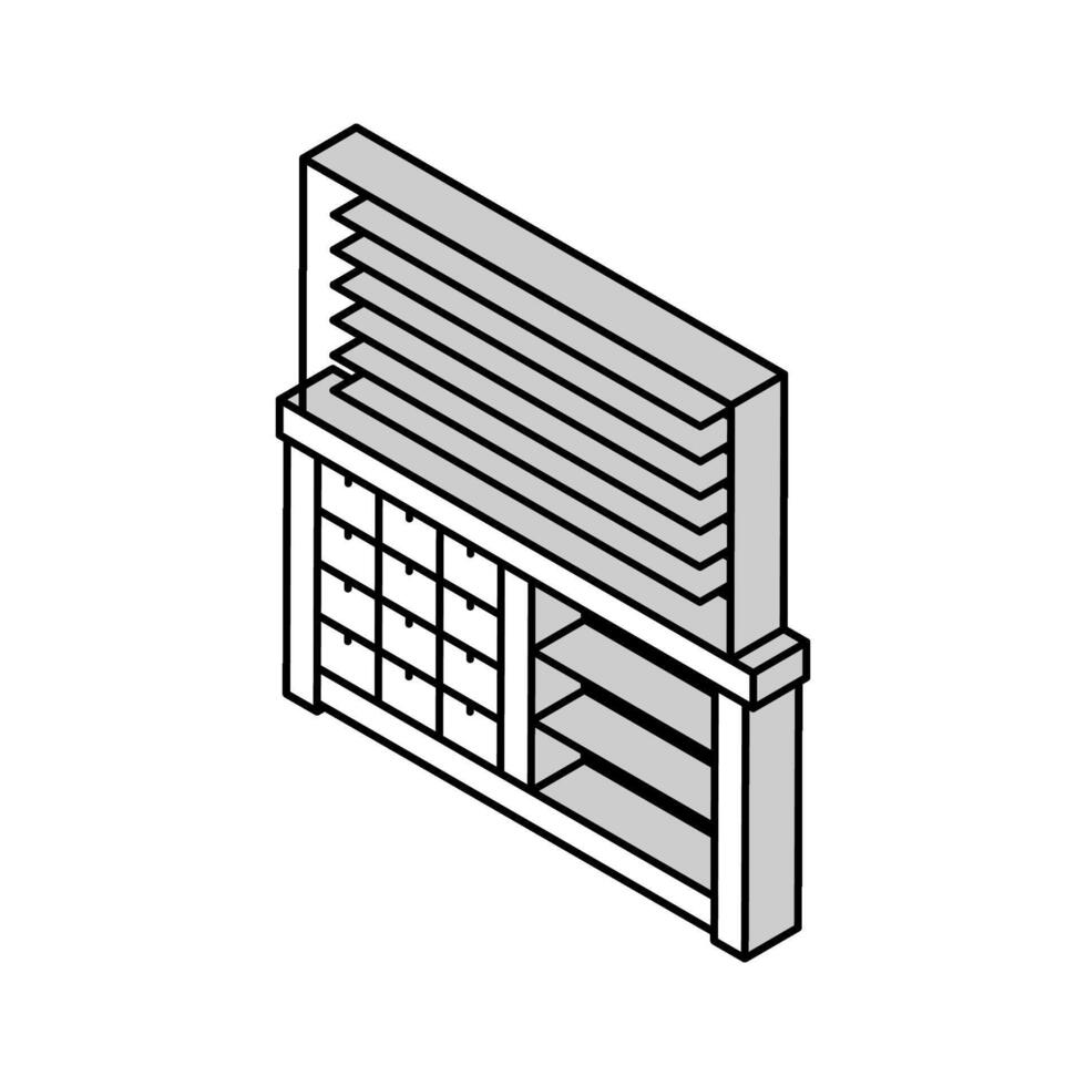 garage organizer tool isometric icon vector illustration