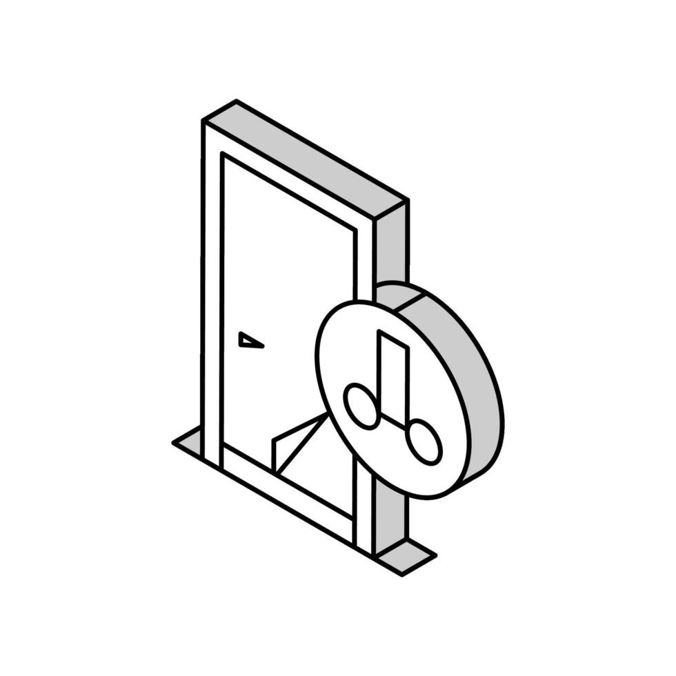 draft stopper garage tool isometric icon vector illustration