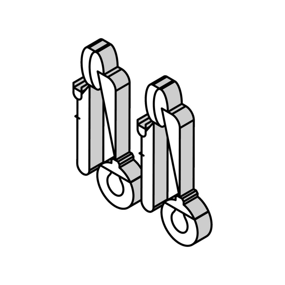 wall sconces bedroom interior isometric icon vector illustration