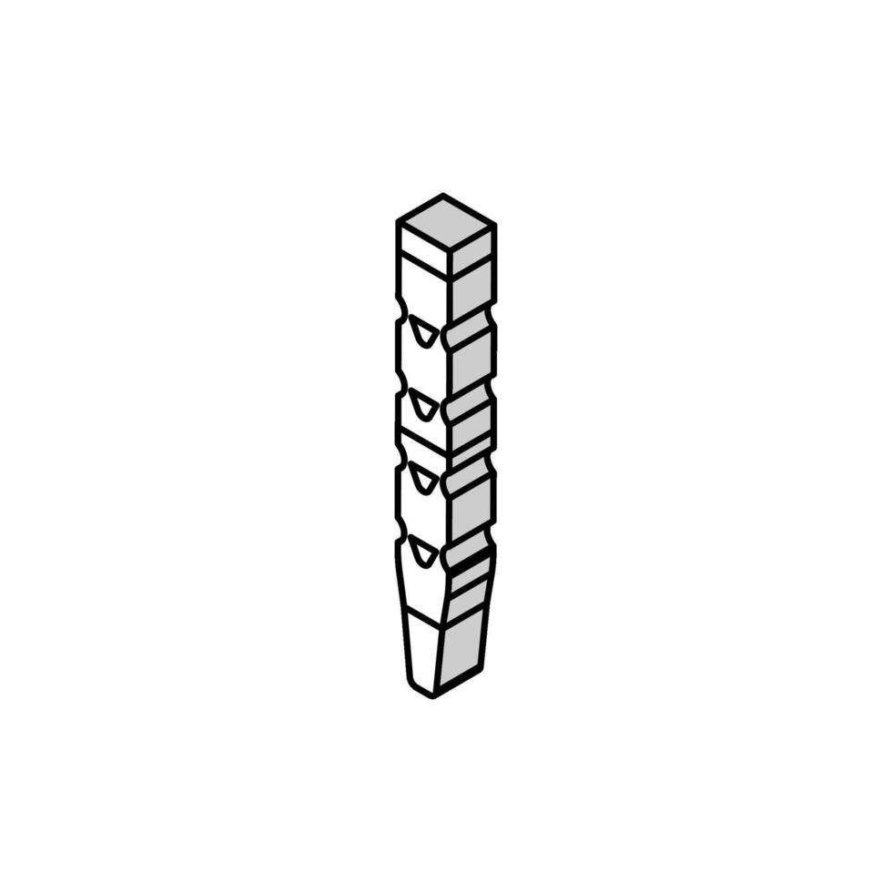 fractionating column chemical glassware lab isometric icon vector illustration