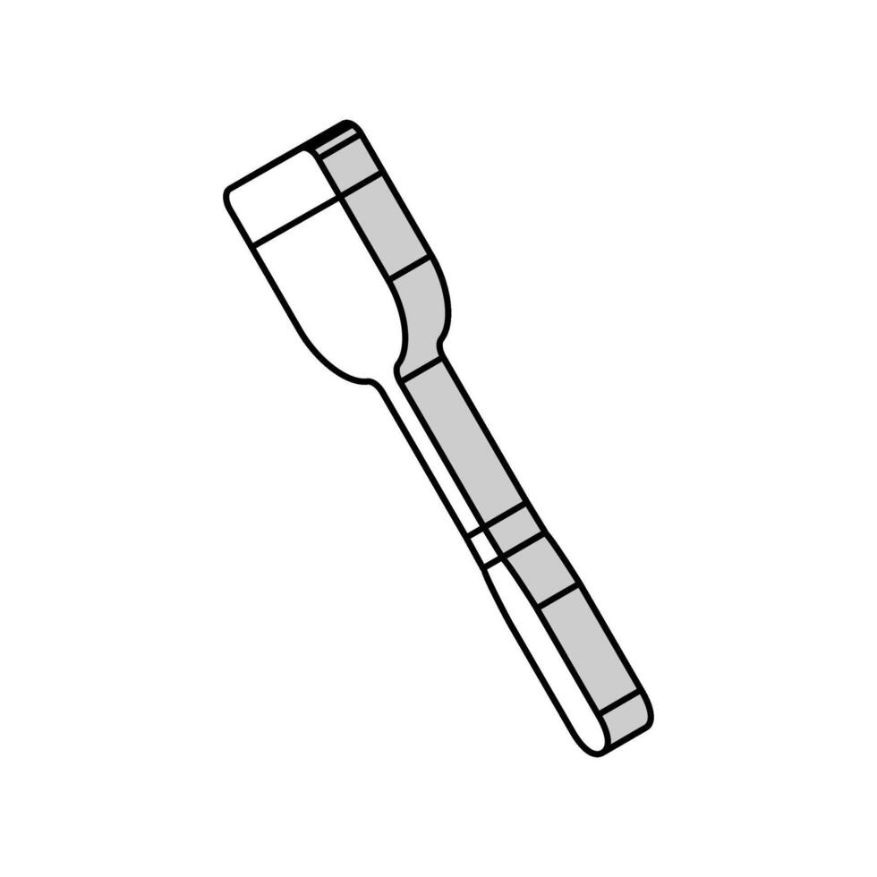 stainless steel spatula kitchen cookware isometric icon vector illustration