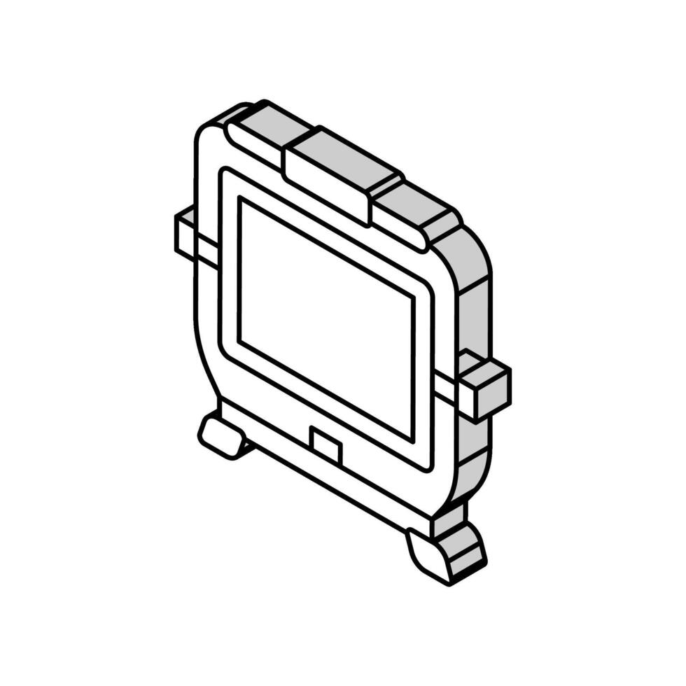 LED trabajo ligero garaje herramienta isométrica icono vector ilustración