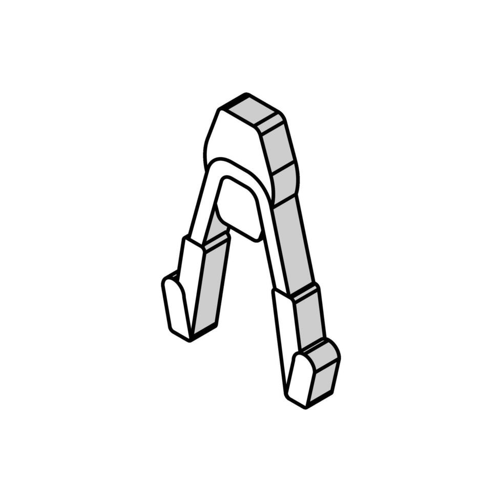 utility hook garage tool isometric icon vector illustration