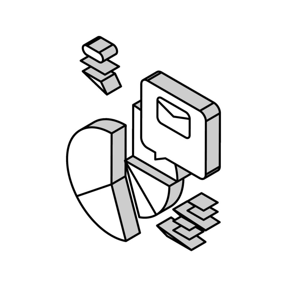 email list segmentation marketing isometric icon vector illustration