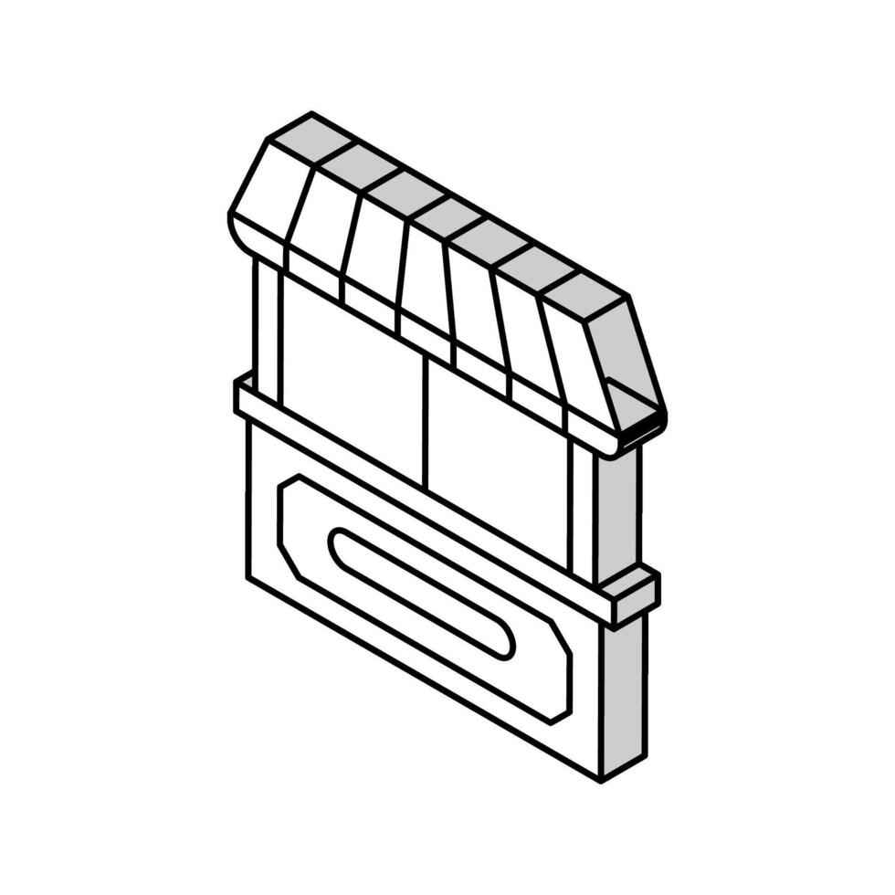 stall store isometric icon vector illustration